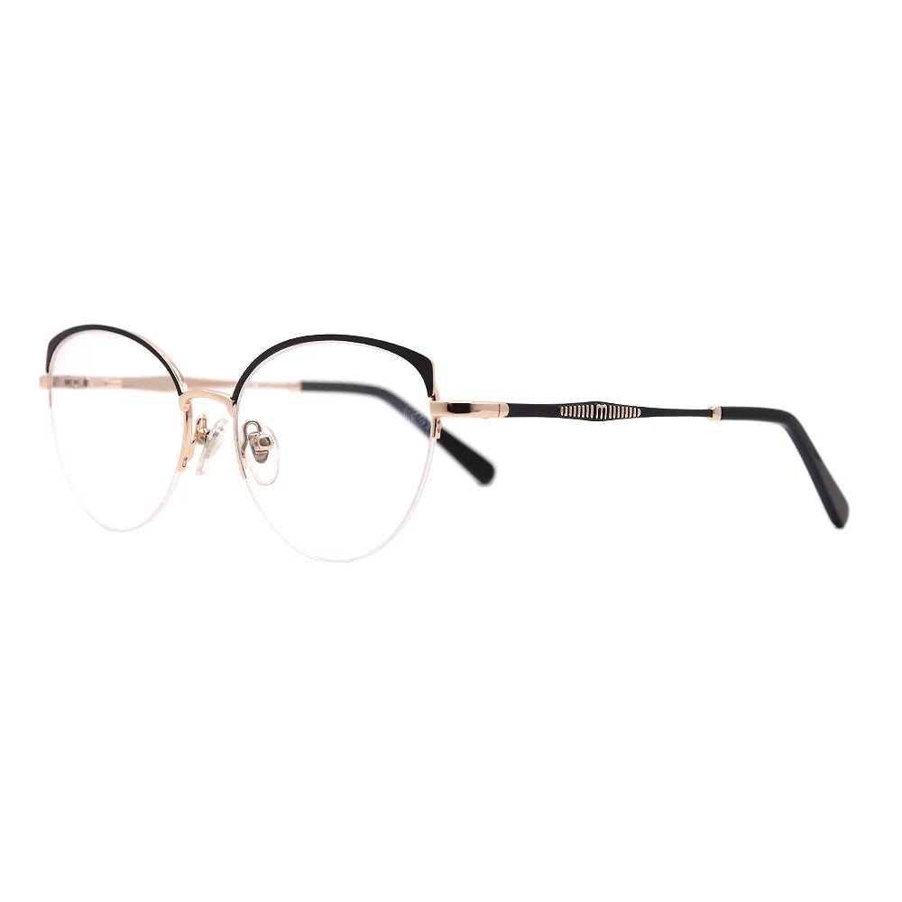 Cat Eye Half-Rim Glasses 7447