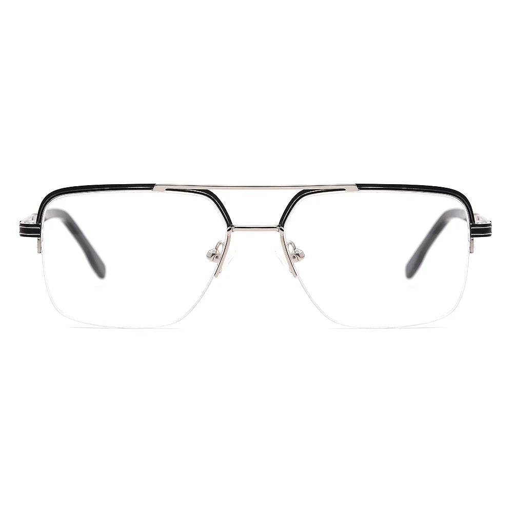 Aviator Half-Rim Glasses 7477