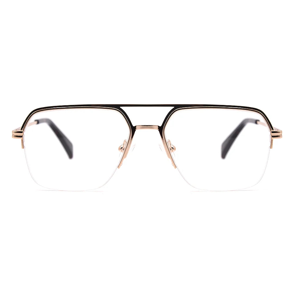 Aviator Half-Rim Glasses 7457