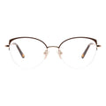 Cat Eye Half-Rim Glasses 7444   Cat Eye