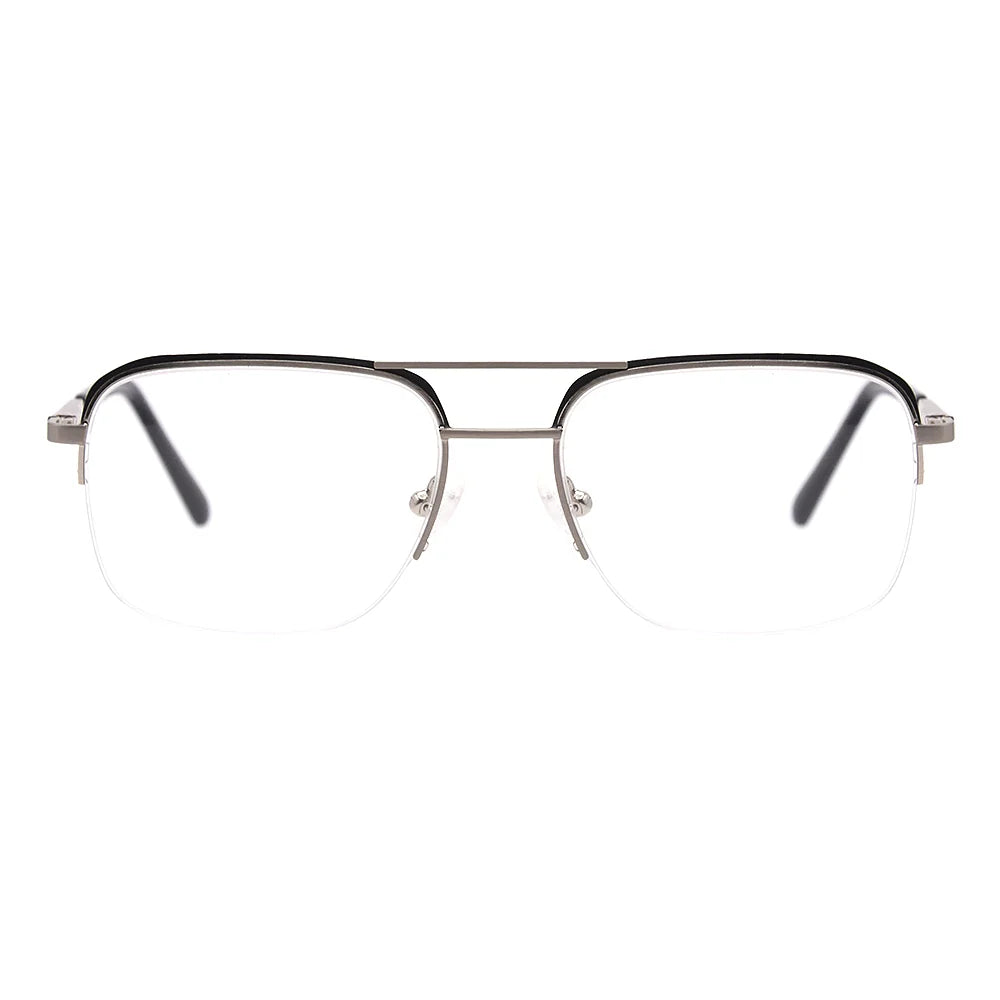 Aviator Half-Rim Glasses 7439