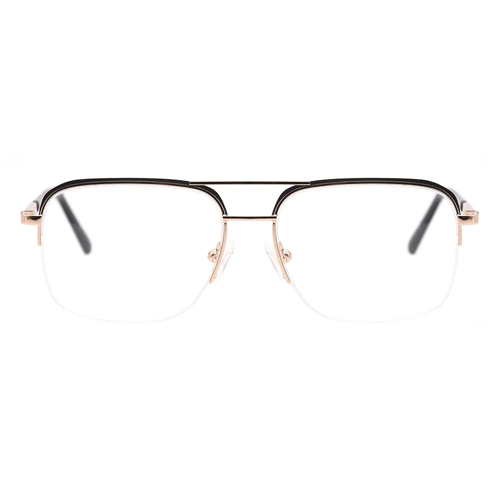 Aviator Half-Rim Glasses 7437