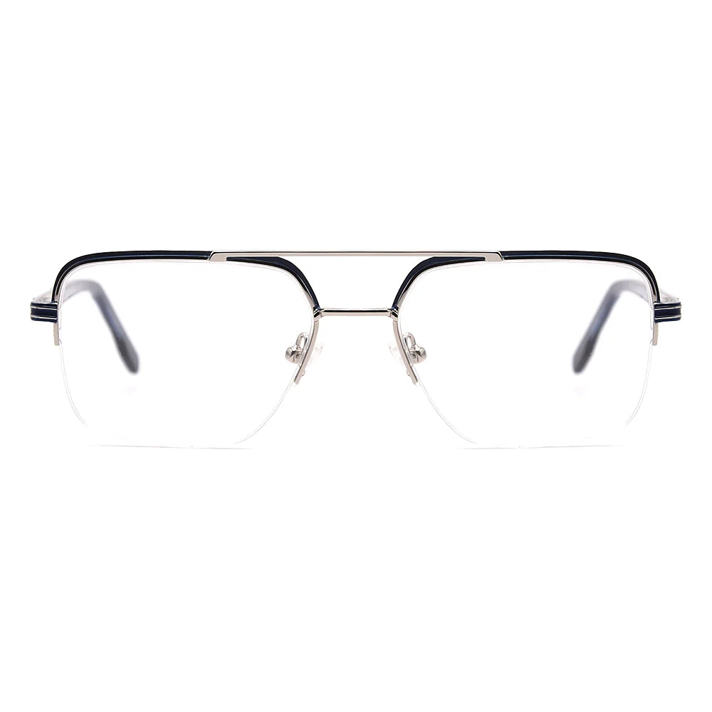 Aviator Half-Rim Glasses 7472