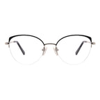 Cat Eye Half-Rim Glasses 7448