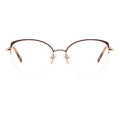 Cat Eye Half-Rim Glasses 7446   Cat Eye