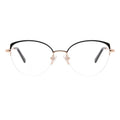Cat Eye Half-Rim Glasses 7447   Cat Eye